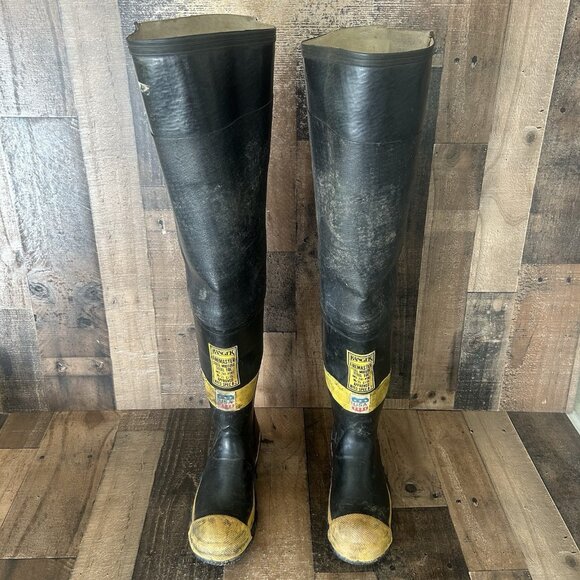 Ranger Firemaster Steel Toe Tall Fire Fighting Work Boots Mens 9 - Picture 1 of 12